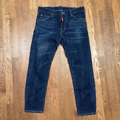 Pantalones de mezclilla DSQUARED2 Cool Guy calce ajustado azul a rayas para hombre IT 48 US 33 Foto 1 de 4