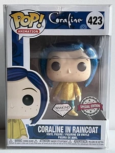 Funko Pop! Coraline: #423 CORALINE IN RAINCOAT (Diamond Edition) *VAULTED* - Picture 1 of 7
