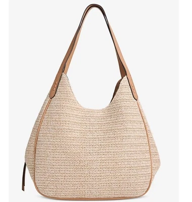 Style & Co Paja Triple Compartimento Mujer Hobo Bolso Tote - Natural/Tostado Foto 1 de 4