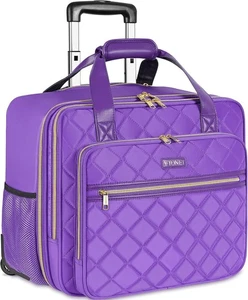 Rollende Aktentasche für Damen 17,3 Zoll große Rollen Laptoptasche mit Rollen - Bild 1 von 8