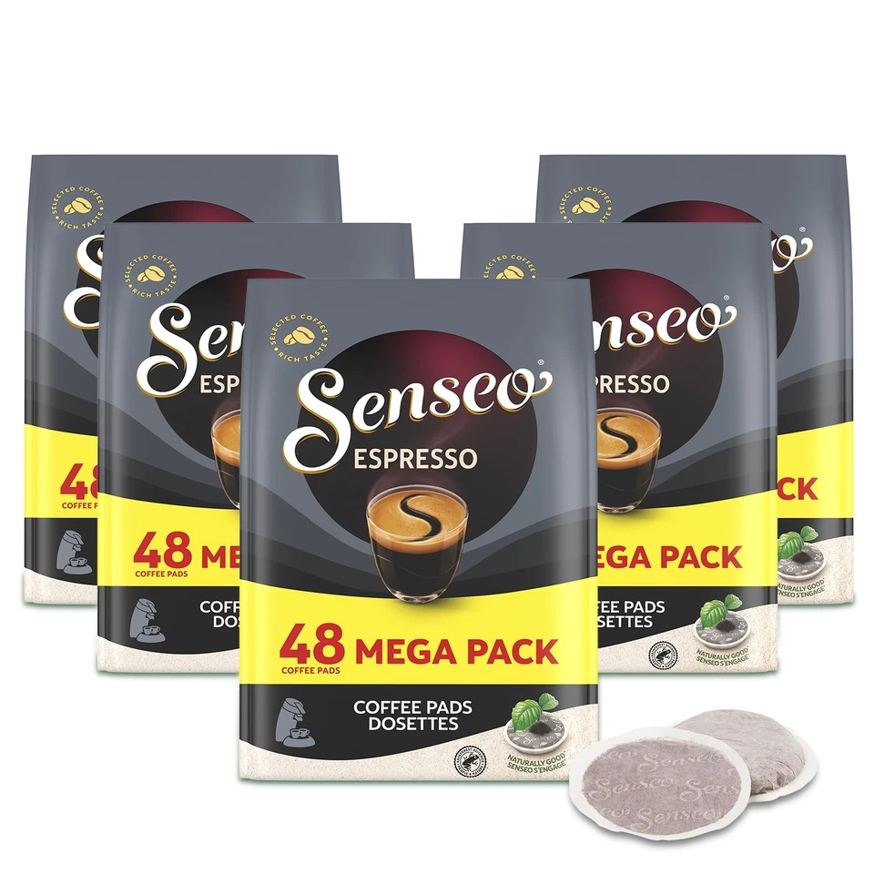 Senseo Dark Roast Espresso Pods 240 unidades sabor fuerte paquete de 5 Foto 1 de 4