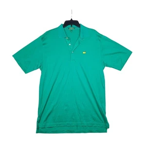 Masters Golf Designed By Peter Millar 100% Thin Soft Cotton Mens Large Green EUC - Picture 1 of 13