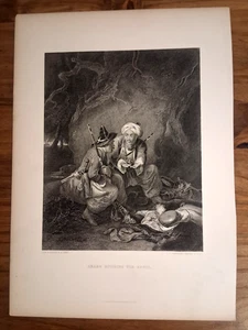 STEEL ENGRAVING, "ARABS DIVIDING THE SPOL" D.Appleton & CO NY W/DESCRIPTIVE TEXT - Picture 1 of 8