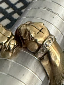 unisex 9ct gold bulldog ring - Picture 1 of 12