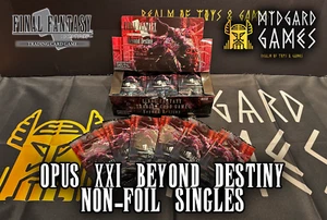 Final Fantasy TCG Trading Cards Opus 21 XXI - Beyond Destiny NON-FOIL Singles - Bild 1 von 121