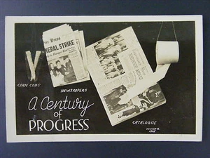 Periódico de papel higiénico A Century of Progress divertido foto real postal RPPC 1938 - Imagen 1 de 2