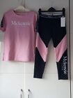 Girls Mckenzie Sportswear, Pink & Black Top & Leggings Set Age 8-10