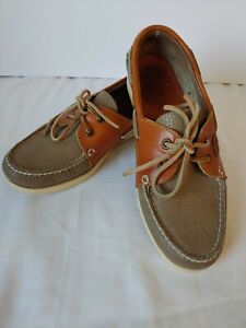 Dooney & Bourke Regatta Pebbled Leather Loafer Taupe Size 8 Boat Deck Shoes