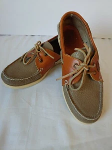 Dooney & Bourke Regatta Pebbled Leather Loafer Taupe Women's 8 Boat Deck Shoes - Picture 1 of 10