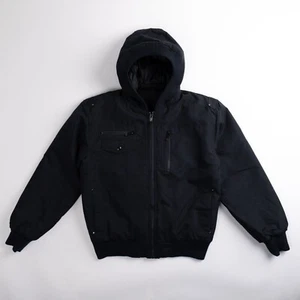 Mens Hooded Bomber Padded Jacket Check Print Enzo - Picture 1 of 5