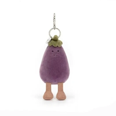13 CM Vivacious Gemüse Aubergine Schlüsselanhänger, Jelly Cat Puppen - Bild 1 von 4