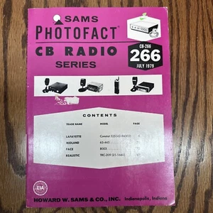 Sams Photofact CB Radio Series CB-266, Manual - Zdjęcie 1 z 3