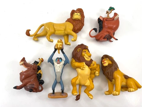 Disney Lion King Figure Lot of 6 PVC Cake Topper Simba Mufasa Pumbaa Rafiki  #10 Cover