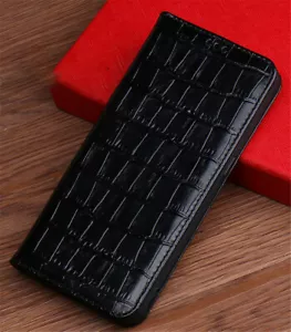 Crocodile Pattern Real Leather Case Cover for SONY Xperia - Picture 1 of 17
