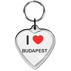 Budapest I Love Schlüsselanhänger in Herzform (52 mm x 36 mm) - Bild 1 von 2