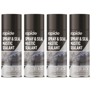 4x Guarnizione Ferma Perdite Spray Nero Mastice Sigillante Tubi Grondaia Tetto Impermeabile 400ml - Foto 1 di 2