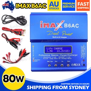 80W Lipo Charger RC iMax B6AC New Balance Control Digital Display Lithium NiMh - Picture 1 of 9