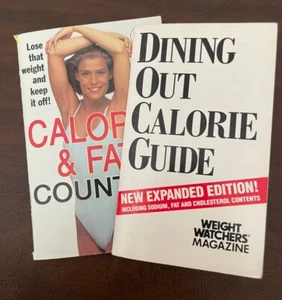 Vintage Calorie & Fat Counter Pocket-Size Booklets, Weight Watchers Dining Out - Imagen 1 de 7