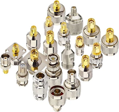 20 Type SMA Kits RF Coaxial Connector SMA to N BNC TNC F Type Adapters SMA Cable - Image 1 of 4