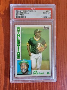 1984 Topps Traded Tiffany #82T Joe Morgan Oakland Athletics PSA 10 GEM MINT