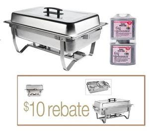 HD Juego de Platos PLEGABLES DE ACERO INOXIDABLE CHAFER CALENTADOR CATERING HOTEL ¡MÁS DE 100 VENDIDOS! - Imagen 1 de 1