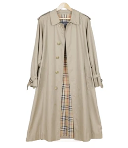 Men's Burberrys Vintage Beige Belted Trench Coat Size 48 - Picture 1 of 16