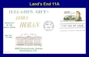 Land's End 1935/6 11A&B Hoban Ireland's Gift White House Both .18 & .20 Covers - Bild 1 von 2