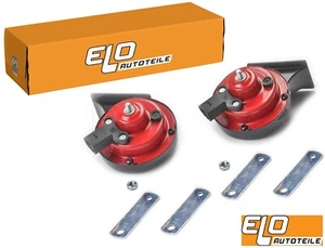 ORIGINAL ELO Hupe Horn Signal Hochton + Tiefton SEAT SKODA VW TOURAN GOLF 5+6 - Picture 1 of 4