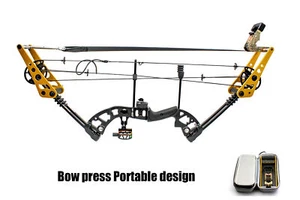 Compound Bow Portable Bow Press Ratchet Open Repair String Changer Tool + case - Picture 1 of 8