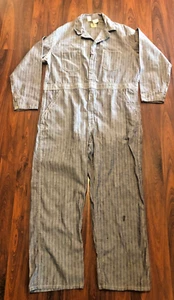 Vintage Wrangler 60s Blue Bell Denim Herringbone Overall Size 46 chest 30 inseam - Picture 1 of 4