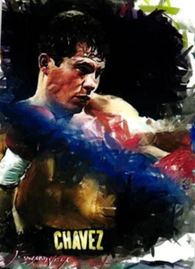 Julio Cesar Chavez 2018 Authentic Artist Signed Giclee Print Card 18 of 50 - Picture 1 of 4