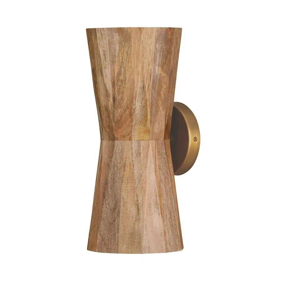 OPEN BOX: Capital Lighting Nadeau 2 Light Sconce, Light Wood/Brass - CL651021LW - Imagem 1 de 1