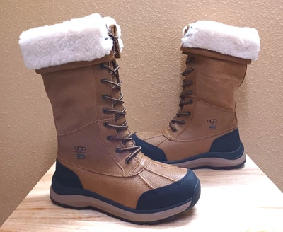 UGG Adirondack III Tall Chestnut Leather Wateproof Womens Boots 1095142 sz  US 7 - Image 1 of 4