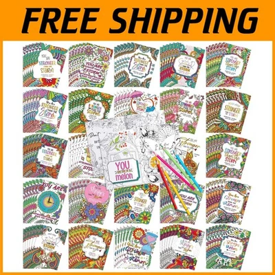 Adult Coloring Book with Inspiring Patterns - 144 Pcs - Image 1 of 4