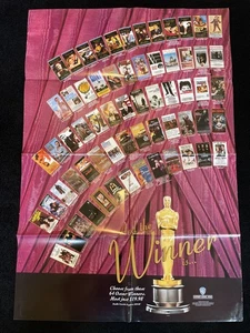 Poster Vintage 1991 RARO Piegato Warner Home Video Vincitori Oscar 40” X 27” - Foto 1 di 9