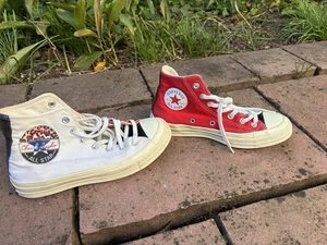 Hingucker!! Converse Chucks Gr. 39 Weiss-Rot - Bild 1 von 3