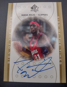 Darius Miles 2000-01 SP Auténtico Sign Of The Times Auto Los Angeles Clippers - Imagen 1 de 2