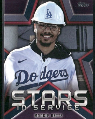 2021 Topps #SIS-7 Mookie Betts Stars in Service - Image 1 of 2