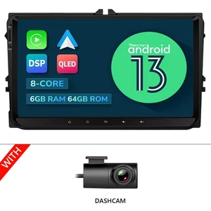 DVR+9"QLED Autoradio VWA12S Android 13 8Core 6+64 CarPlay GPS NAVI 4G LTE Für VW - Bild 1 von 24