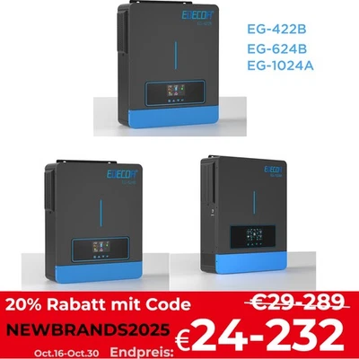 EDECOA 4200W 24V 6200W 48V 10200W Hybrid Solar Wechselrichter Mit MPPT 120A 160A