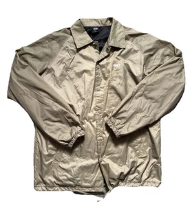 OBEY Mens Medium Size Golden Brown Lightweight Lined Jacket with Logos - Picture 1 of 14