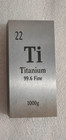 1 (One) Kg Kilogram Pure Titanium Bullion Bar 1000g weight sinker 1kg plummet