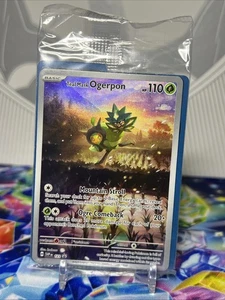 Pokemon Máscara Verde Azulado Ogerpon 123 Escarlata y Violeta Crepúsculo Mascarada Promo SELLADO - Imagen 1 de 2