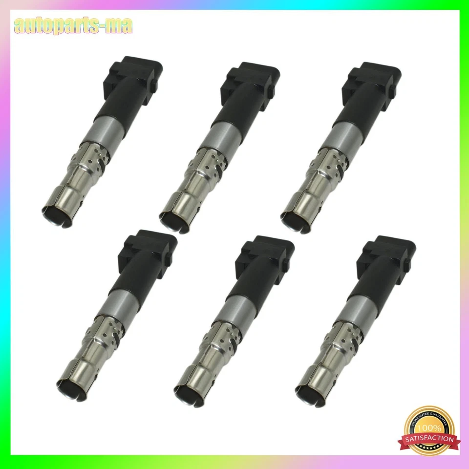 Bobina de encendido 6 piezas para Porsche Cayenne Audi A3 Q7 Volkswagen Atlas CC Passat Eos Foto 1 de 4