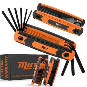 Mutt Tools 17pc Folding Allen Wrenches Sets – Includes an SAE and Metric Alle... - Picture 1 of 8
