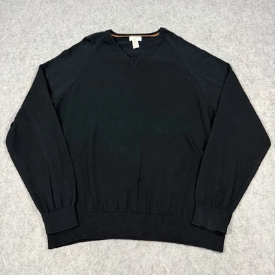 Suéter informal de manga larga con cuello en V Dockers para hombre talla XXL XXG negro Foto 1 de 4