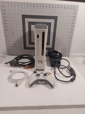 Xbox 360 Pro 60GB Console - Tested Works Great. 1 Controller Pwr Supply Cables - Image 1 of 4