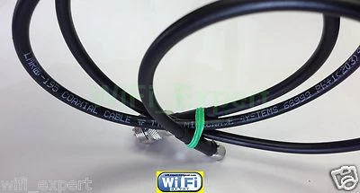 TIMES® 1-30 FT LMR195 COAX RF CABLE BNC MALE TO SMA or RP-SMA M/F STRAIGHT ANGLE - Image 1 of 4