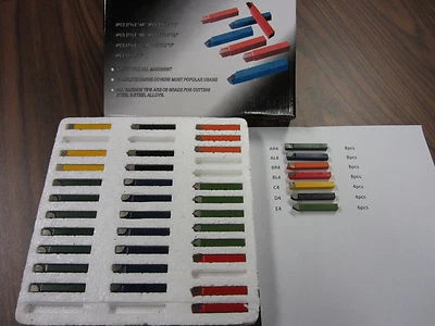 1/4" carbide tipped brazed tool bits,38pcs/set,AR4,AL4,BR4,BL4,C4,D4,E4---new - Image 1 of 2