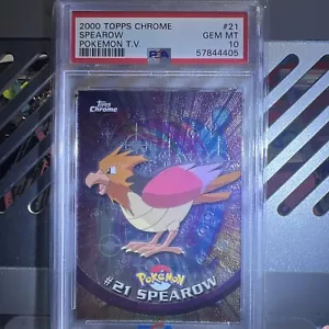 🔥PSA 10🔥 Pokemon 2000 Topps Chrome T.V. #21 Spearow - Picture 1 of 15